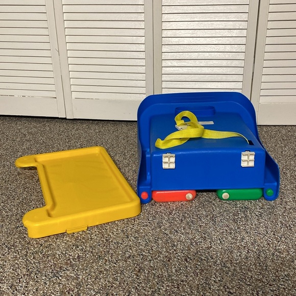 Vintage Safety First On The Go Booster Seat Child Chair Blue Fold Up Portable - Picture 4 of 10